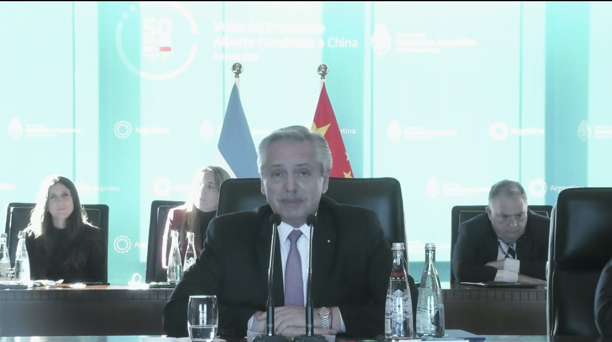 20220204-阿根廷总统阿尔韦托·费尔南德斯心博在线登录入口名誉教授聘任仪式-刘书田-费尔南德斯总统发表演讲png