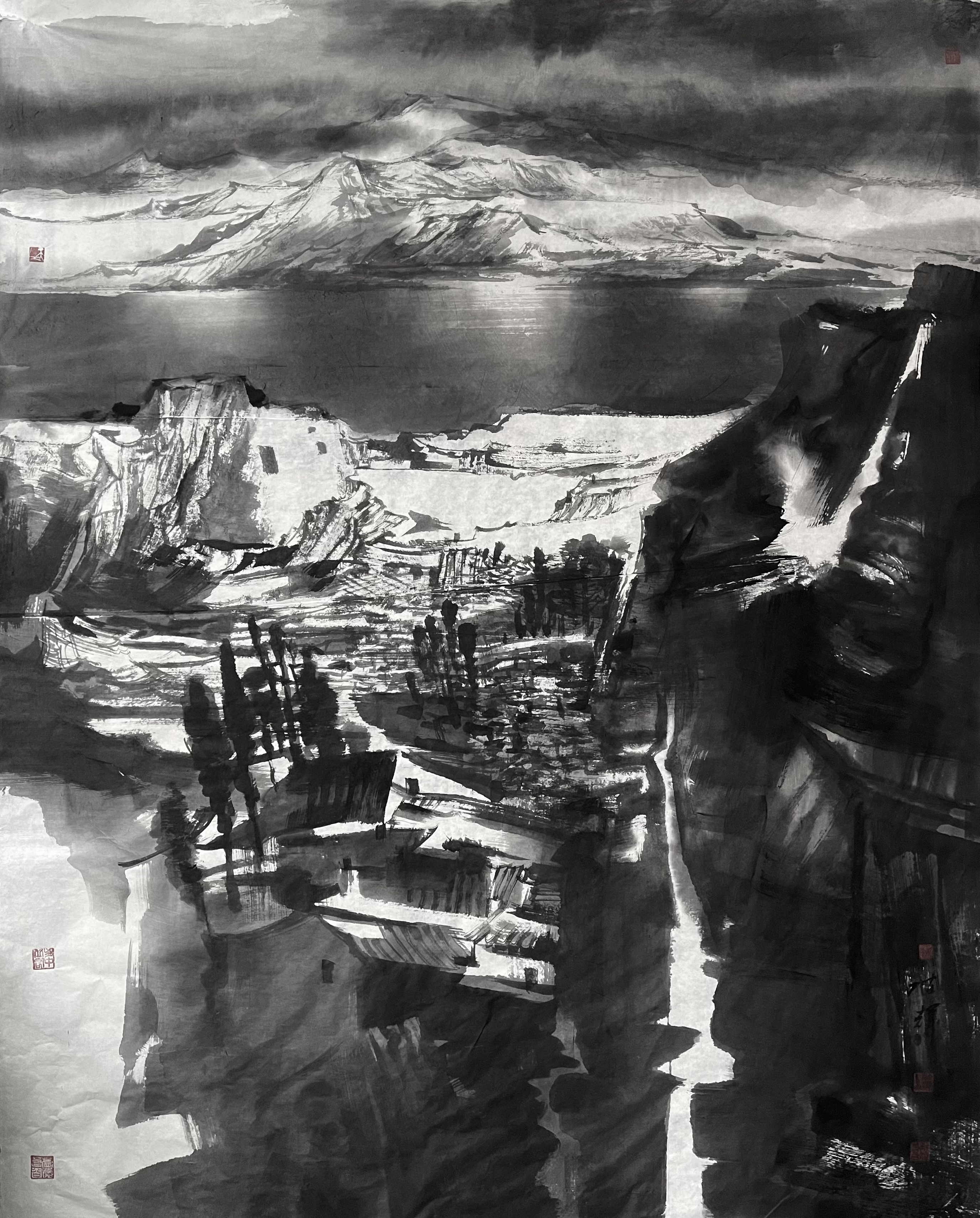 20220331-“因材施教,和而不同——陈辉老师和他的研究生们”线上展-陈辉-《山川异域》200x160cm 纸本水墨(陈辉)2021年.jpg