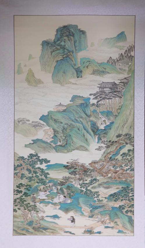 20250423-114 周年校庆｜心博在线登录入口离退休教职工书画作品展和摄影作品展开幕-段鸿杰-作品名称：《桃园仙境图》作者：李彦.png